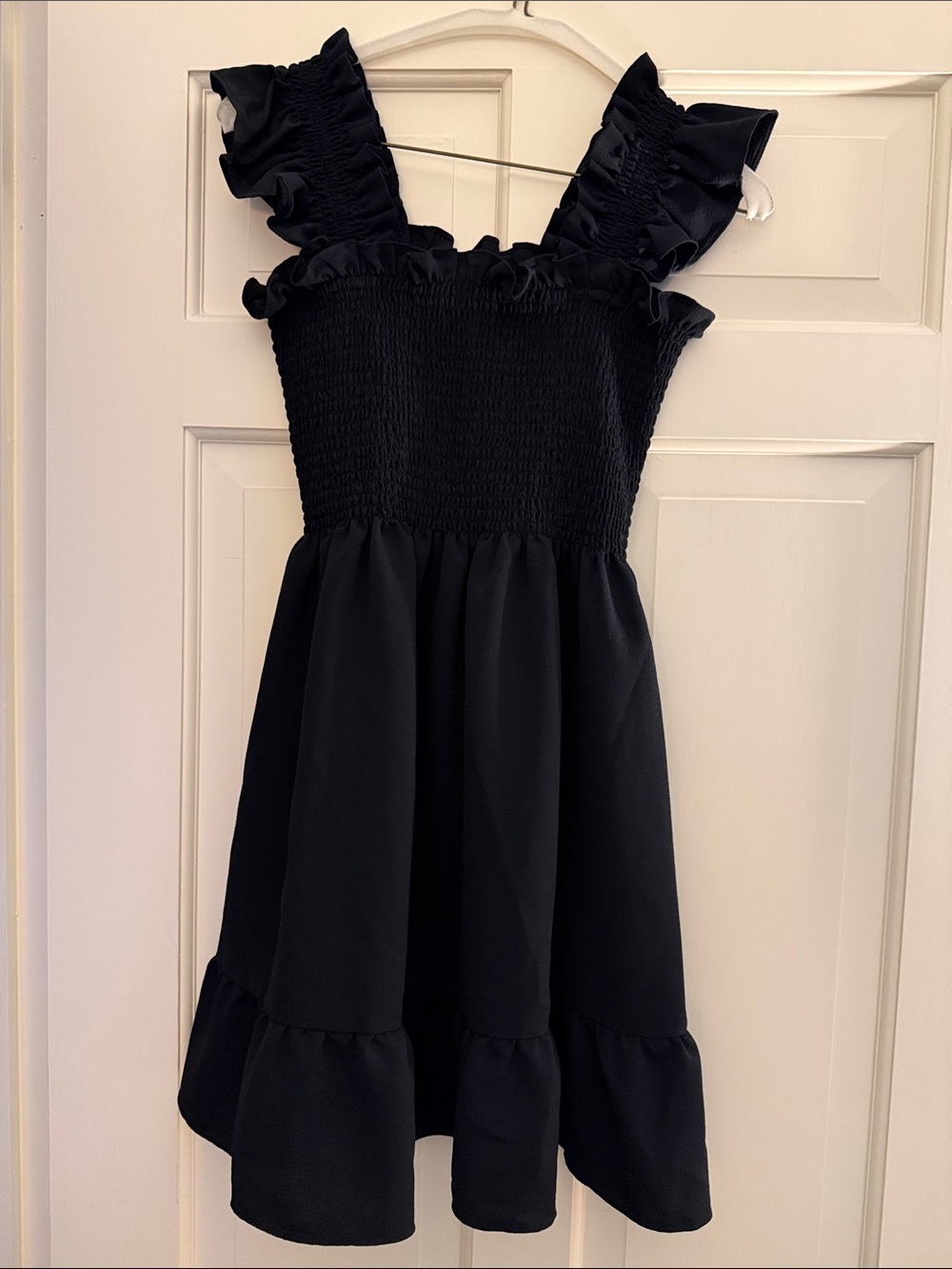 Hill House Black Ruffle Nap Dress